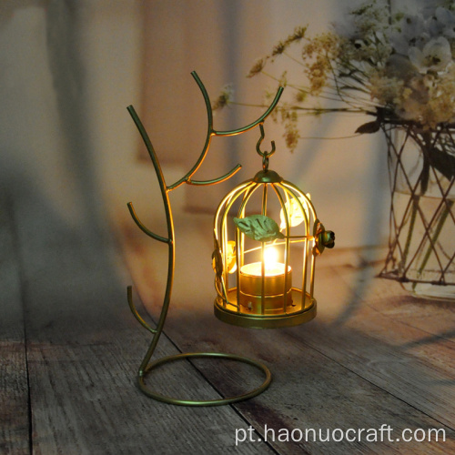 lâmpada de vento dourado pastoral decoração de casamento luz de velas